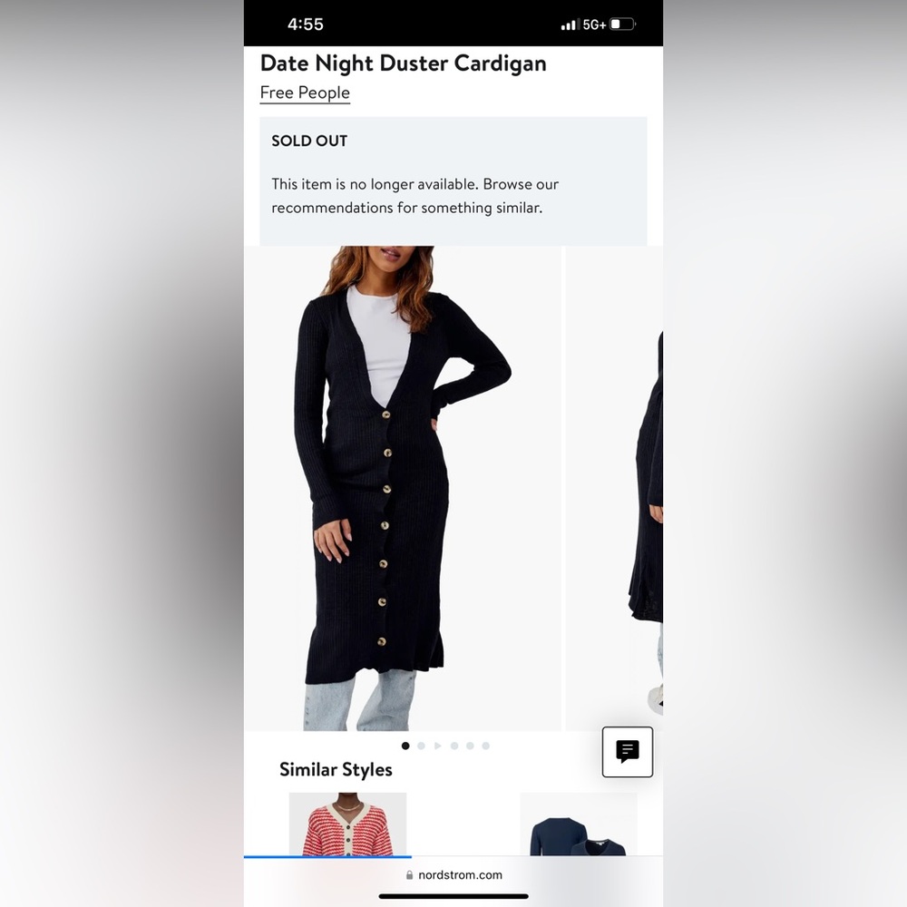 Free People Date Night Duster Cardigan